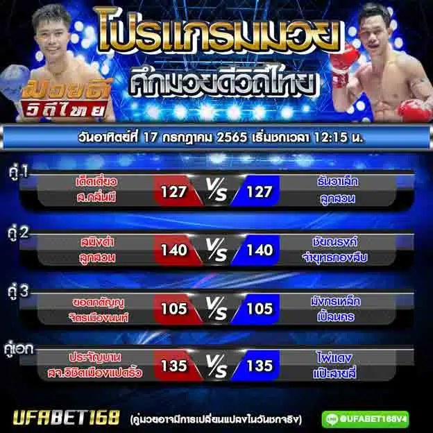 โปรแกรมการแข่งขัน