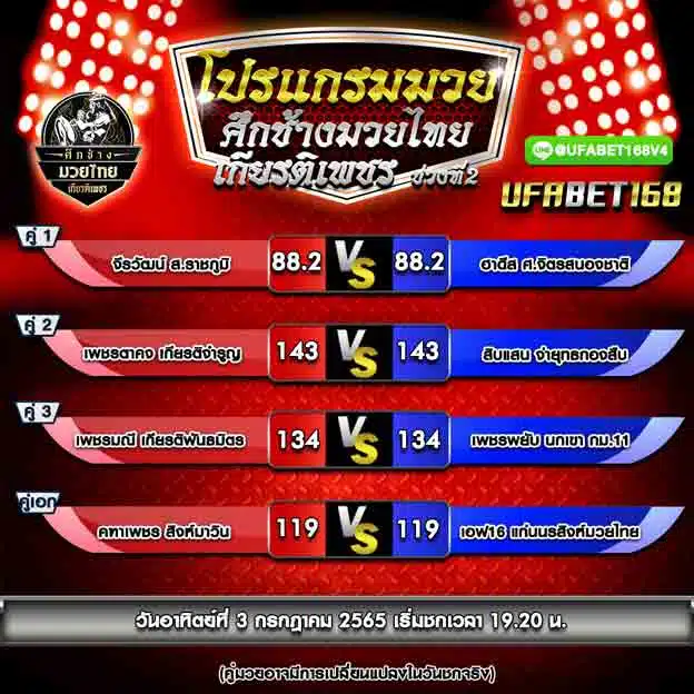 โปรแกรมการแข่งขัน