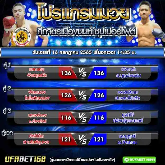 โปรแกรมการแข่งขัน