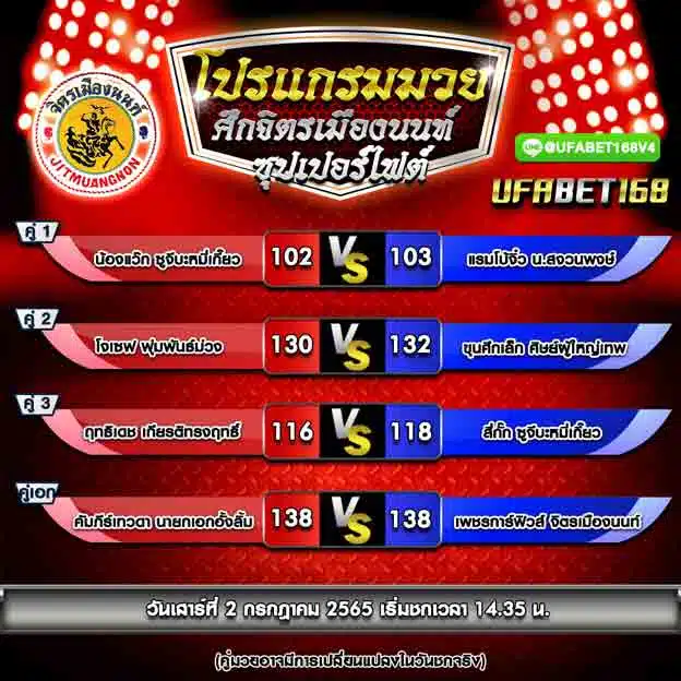 โปรแกรมการแข่งขัน