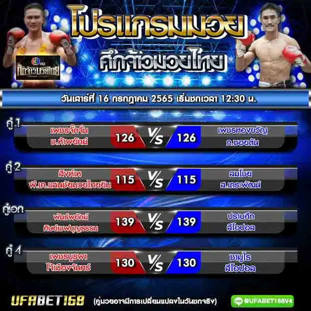 โปรแกรมการแข่งขัน