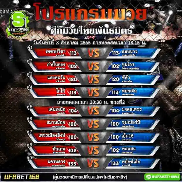 โปรแกรมมวย