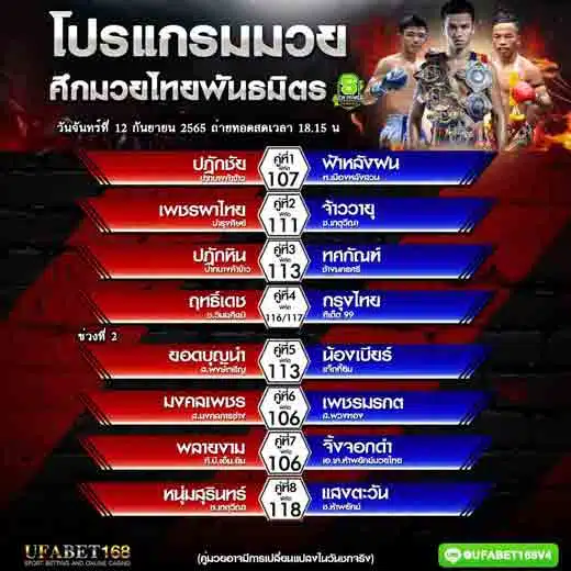 โปรแกรมมวย