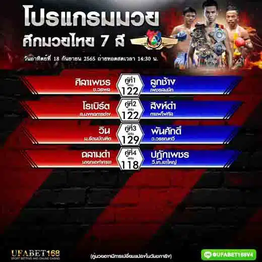 โปรแกรมมวย