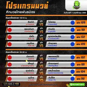 โปรแกรมมวย