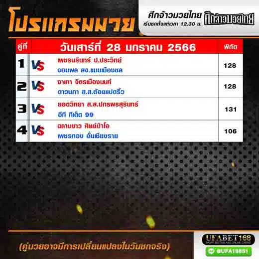 โปรแกรมมวย