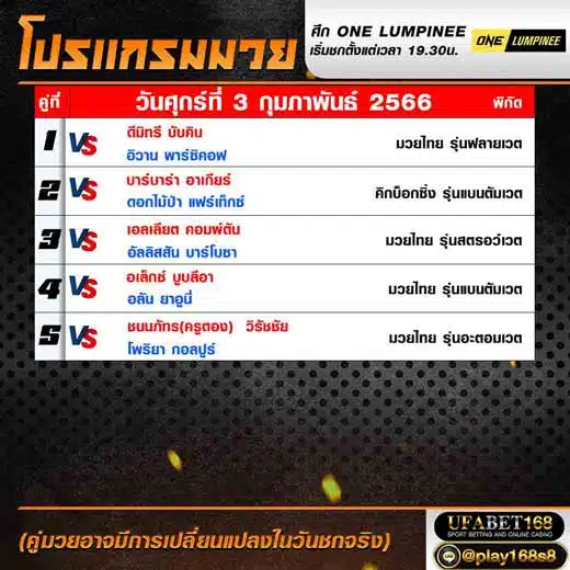 โปรแกรมมวย