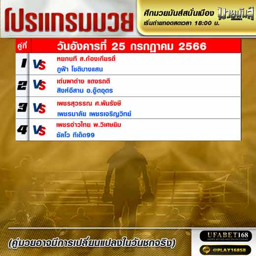 โปรแกรมมวย