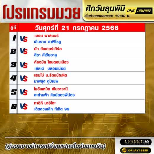 โปรแกรมมวย