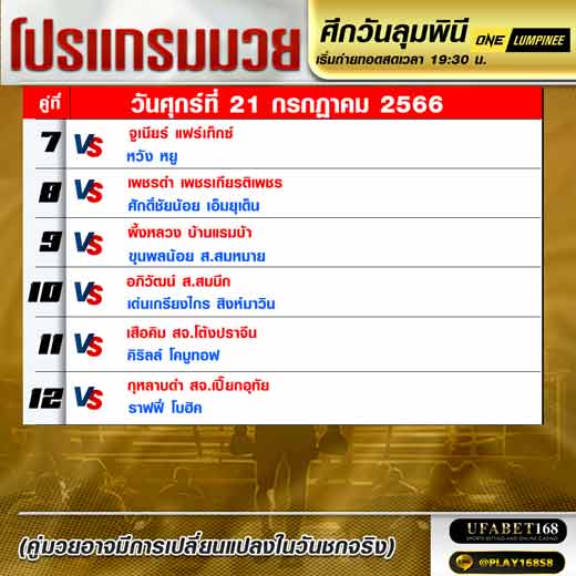 โปรแกรมมวย