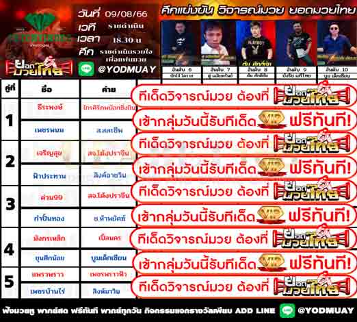 ทีเด็ดมวย