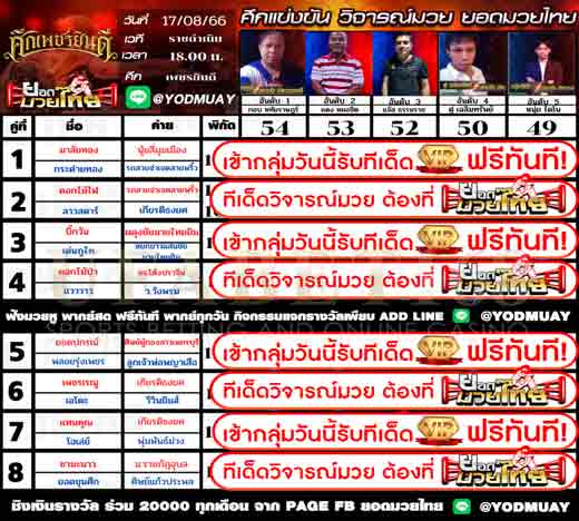 ทีเด็ดมวย