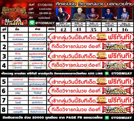 ทีเด็ดมวย