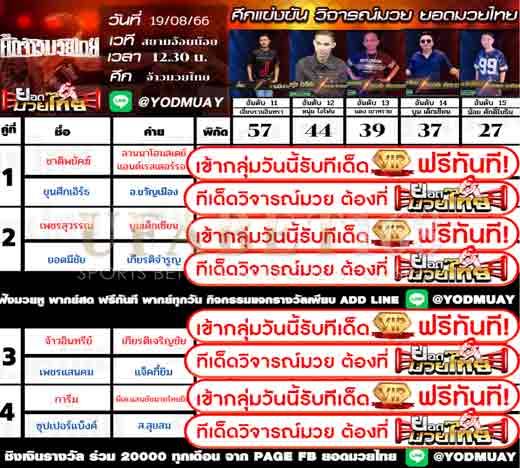 ทีเด็ดมวย