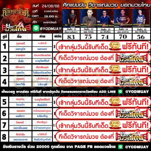 ทีเด็ดมวย