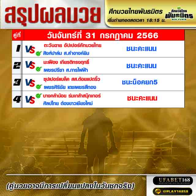 ผลมวย