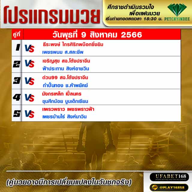 โปรแกรมมวย