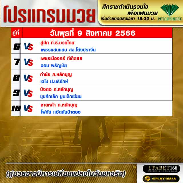 โปรแกรมมวย