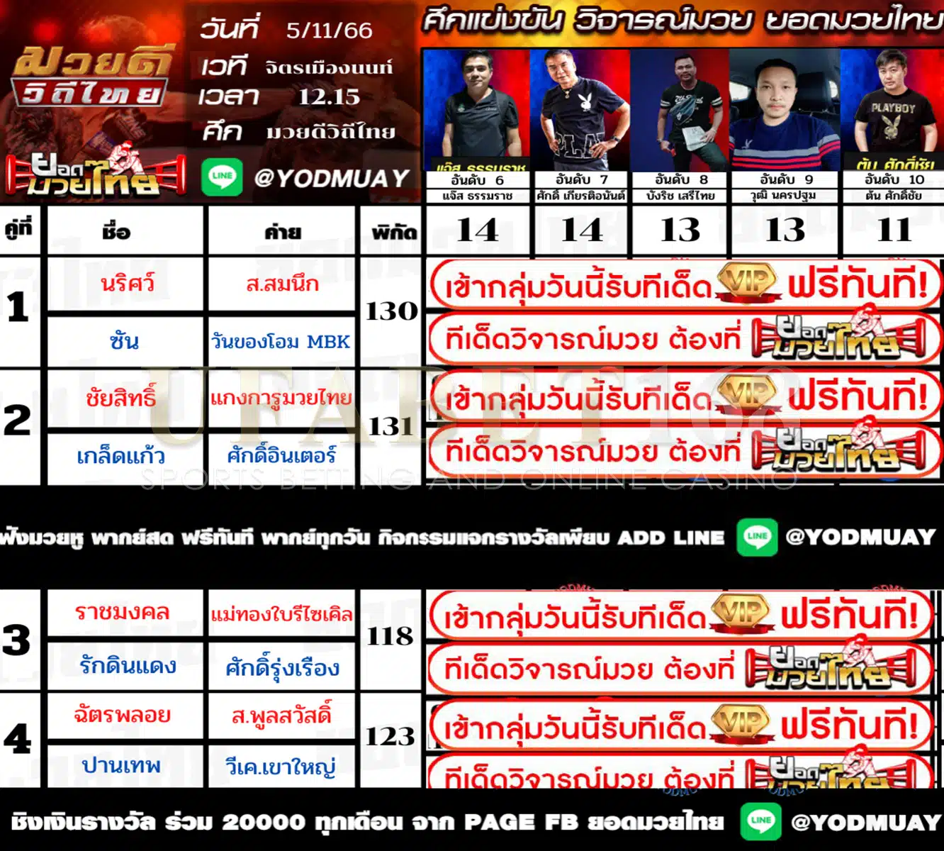 ทีเด็ดมวย