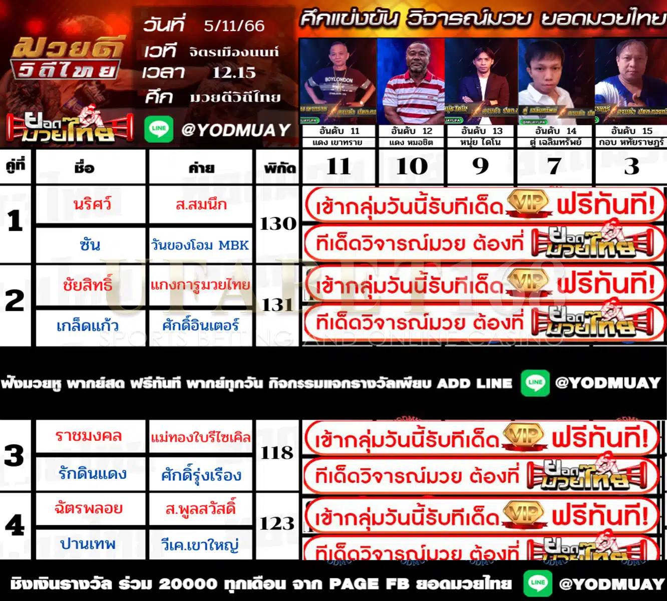 ทีเด็ดมวย