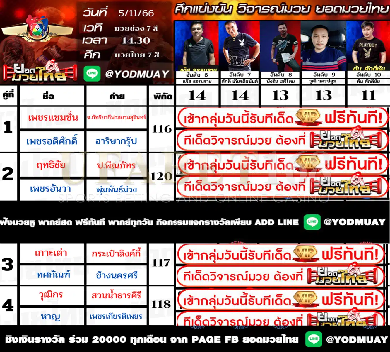 ทีเด็ดมวย