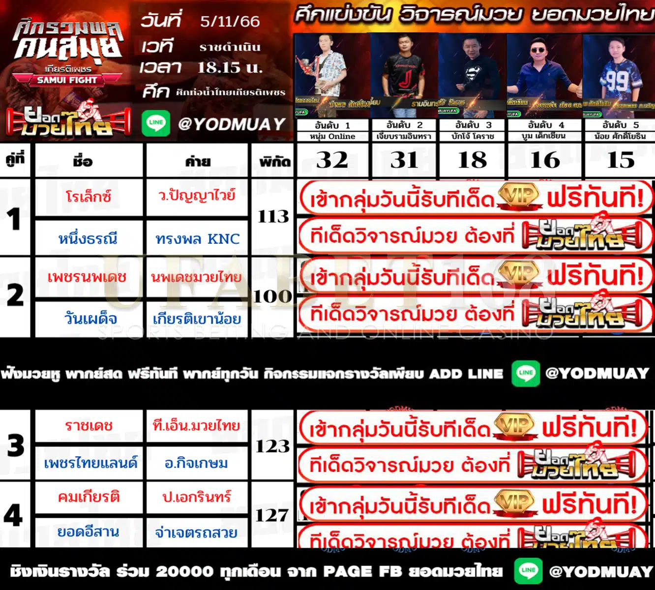 ทีเด็ดมวย