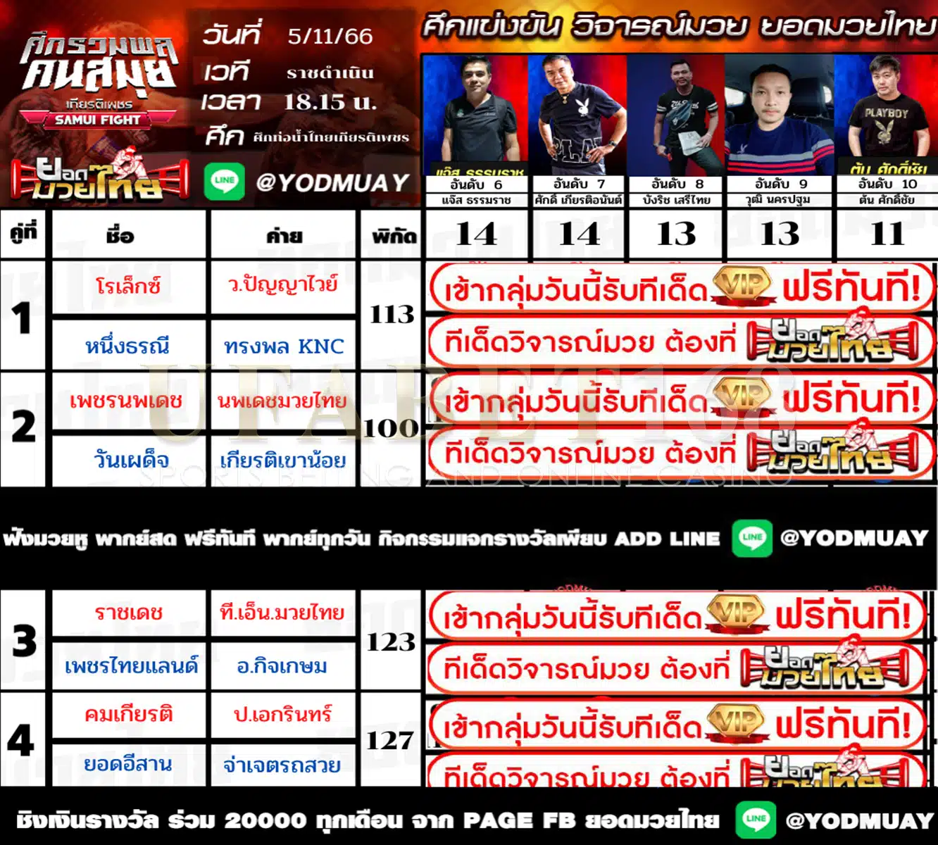 ทีเด็ดมวย