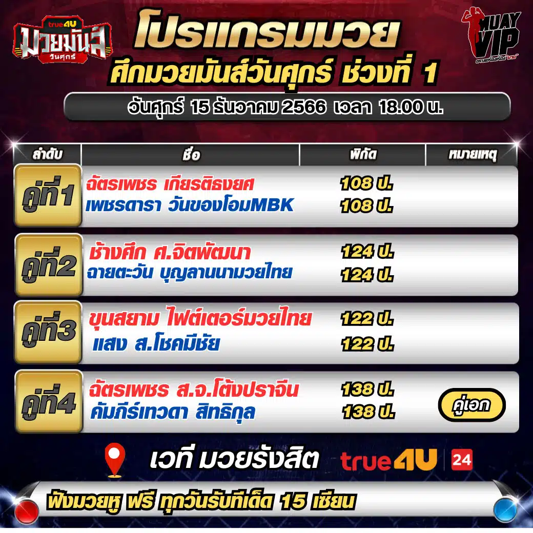 มวย ONE สดวันนี้